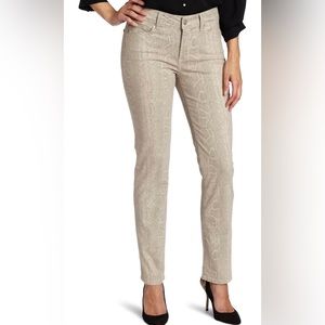 NYD Skinny Jeans Tan/Cream/Beige Snakeskin Print 4P